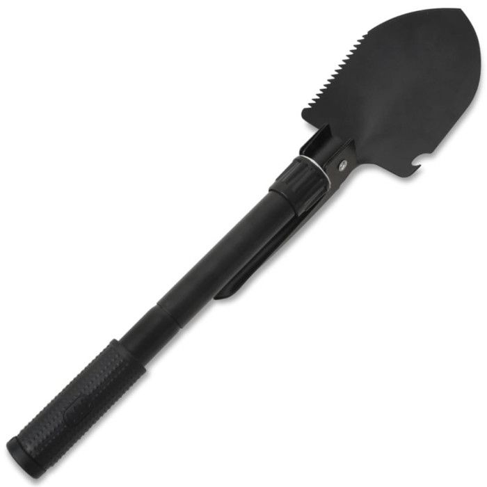Pelle pliable - vidaXL - Multifonctionnelle - Acier au carbone - Couleur noire - Légère