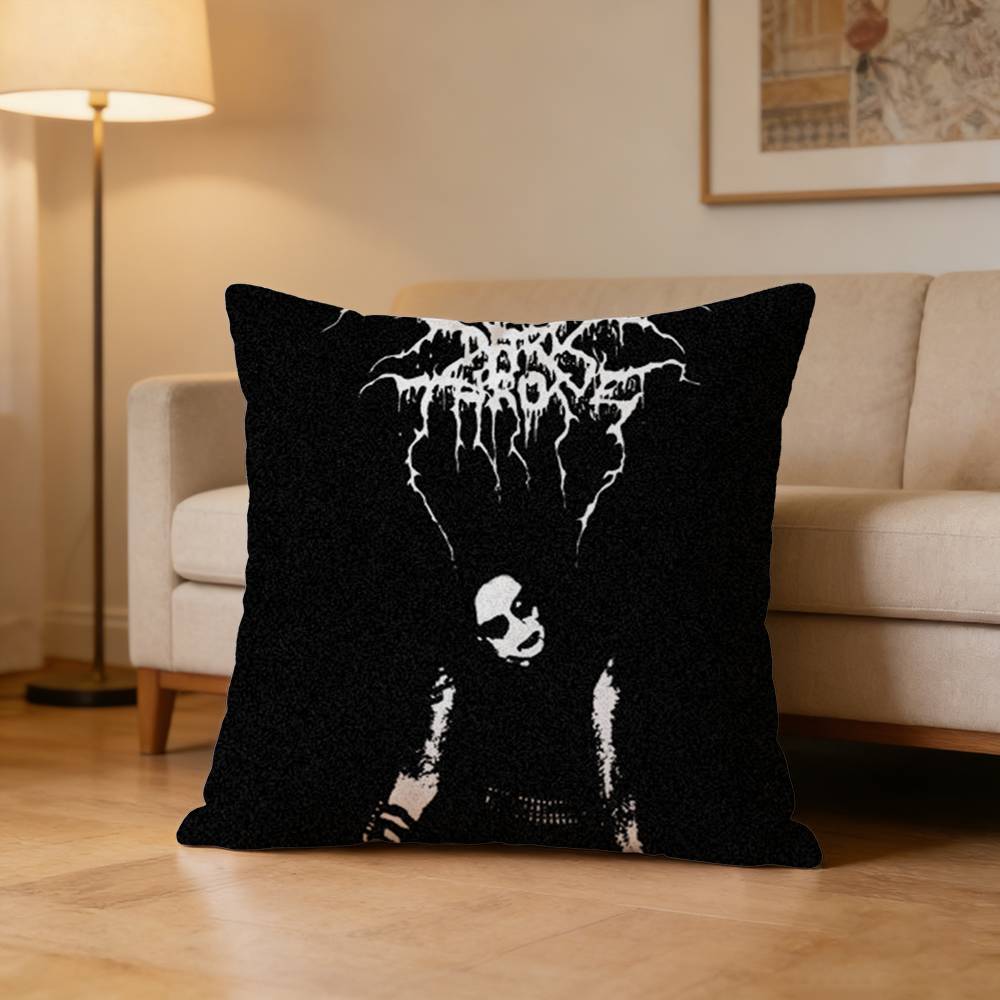 D-Darkthrone Mayhem Band Pillow Case Pattern Printed Pillowcase For Living Room Sofa Cushion Cover