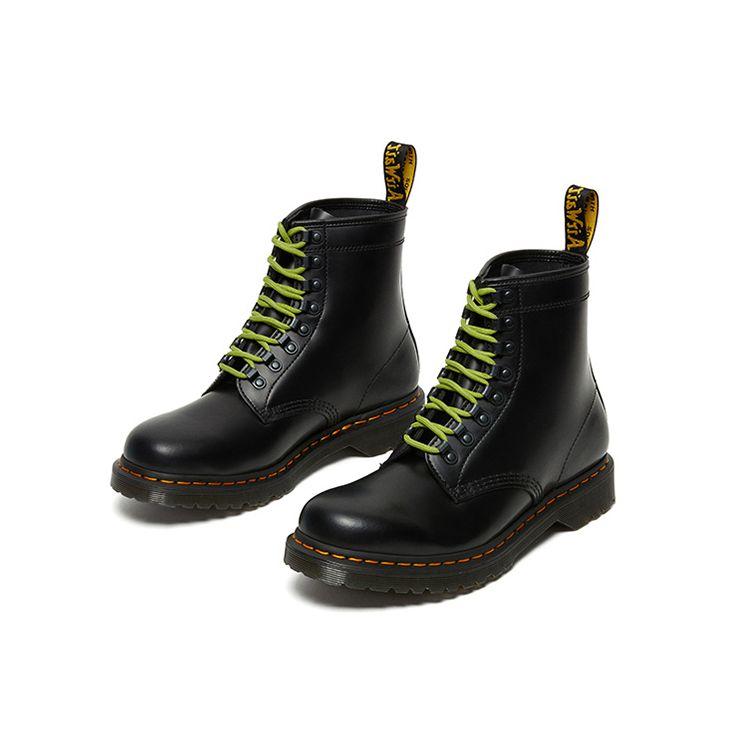 Dr. Martens 1460 Bottines Mode Cuir Lisse Color Block Unisexes Charbon-Noir 26917001