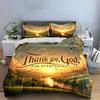 "Nature-Inspired Spiritual Quote Set"  kid's and adults' bedroom decor, Exquisite three-piece bedding set gift