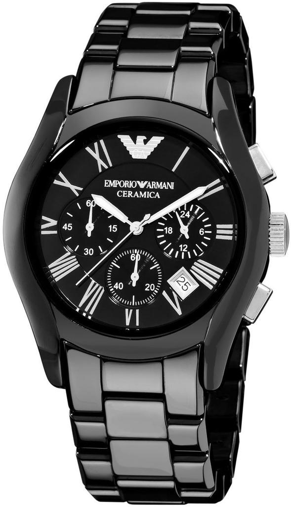 EMPORIO ARMANI Ceramica AR1400 Men's Watch, Black, [Used]