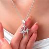 Y2K Simple Choker Necklace Four Pointed Star Necklaces Adjustable Crucifix Pendant Necklace Asterism-Necklace Jewelry