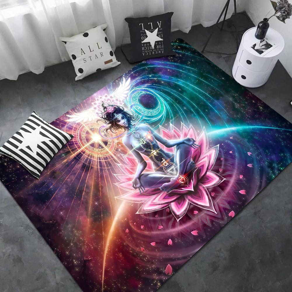 Rainbow 7 Chakra Mandala Bohemia Yoga Door Mat Washable Non-Slip Living Room Sofa Chairs Area Mat Kitchen Welcome Doormat