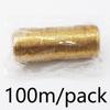 (100 Meters/roll) 1mm Wide 16 Strand Braided Hollow Gold Wire Gift Box Packaging Zip Tie Holiday Party Decoration Ribbon DIY