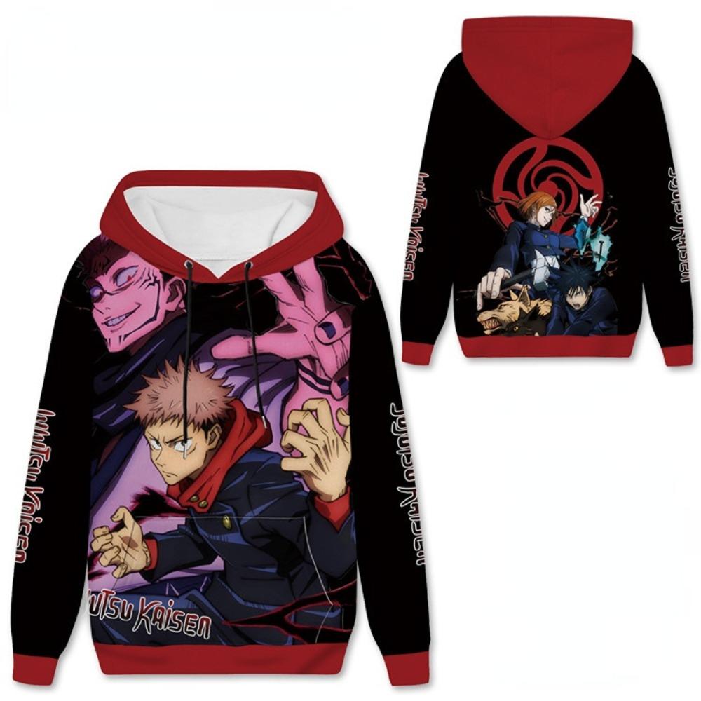 

3D Jujutsu Kaisen Anime Printed Men s Fashion Long Sleeve Hoodie Cartoon Sweatshirt XXS