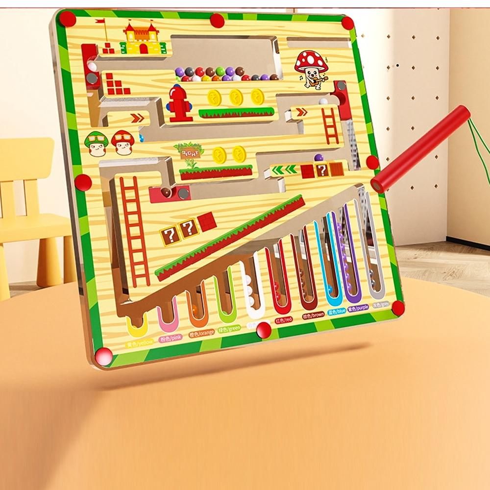Non-Toxic Hot Montessori Magnetic Rolling Maze For Kids Hand Eye Coordination Thinking Puzzle Toys For Kindergartenlearning Anddevelopment