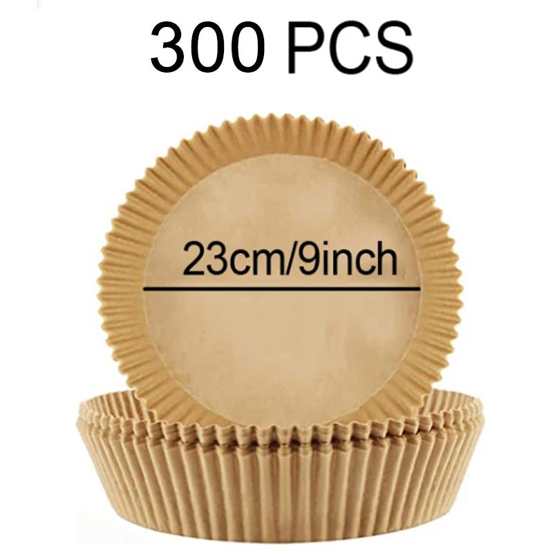 50-300Pcs 23CM Air Fryer Disposable Baking Paper Oven Paper Square 5’5 L Air Frying Paper Air Fryer Paper 23x23 Air Fryer Paper