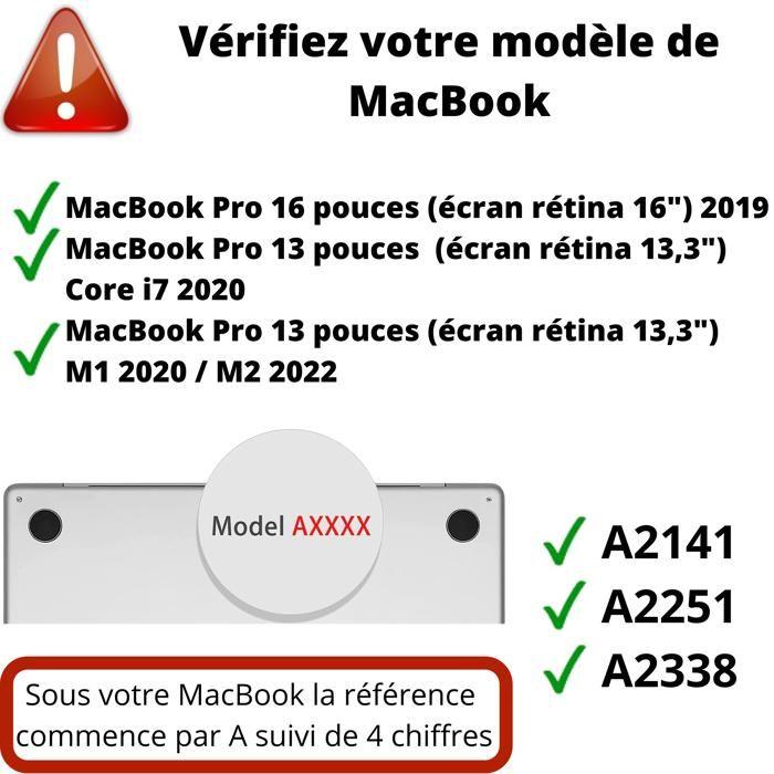 Tastaturschutz für Macbook Pro 16 (16) Pro 13 (13.3) - Silikon transparent Tastatur AZERTY EU-Layout Phonillico