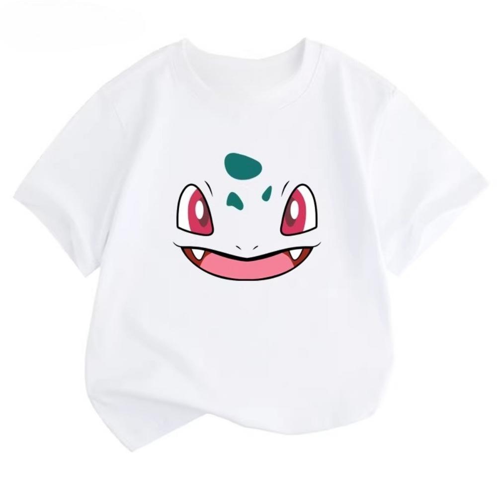 Potdemiel Pikachu Print  Children's T-Shirt, New Summer Style, Casual, Comfortable, and Breathable Children's Top