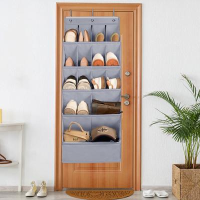 12 Pairs Shoes Wall-Mounted Shoe Rack Door Hanging Bag Large Capacity, Space-Saving, Hanging Storage Rack with Pockets