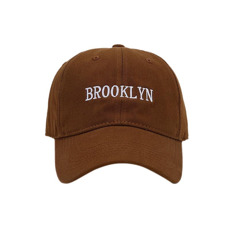 European and American new Brooklyn letter embroidery soft top baseball cap women's face small cap fashion personalized hat