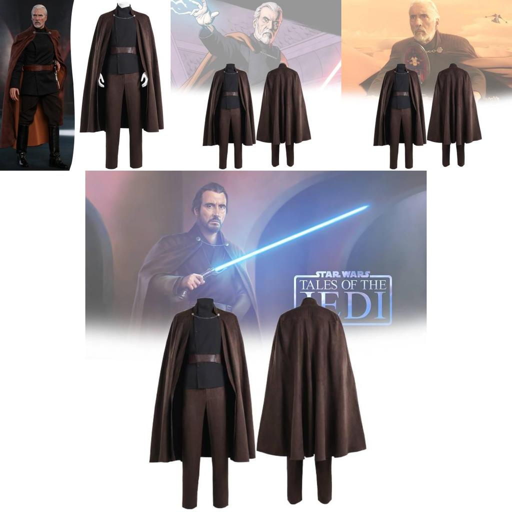 Kostium Cosplay Premium Czarny Hrabia Dooku Do Odgrywania Roli Postaci Filmowej Star Wars