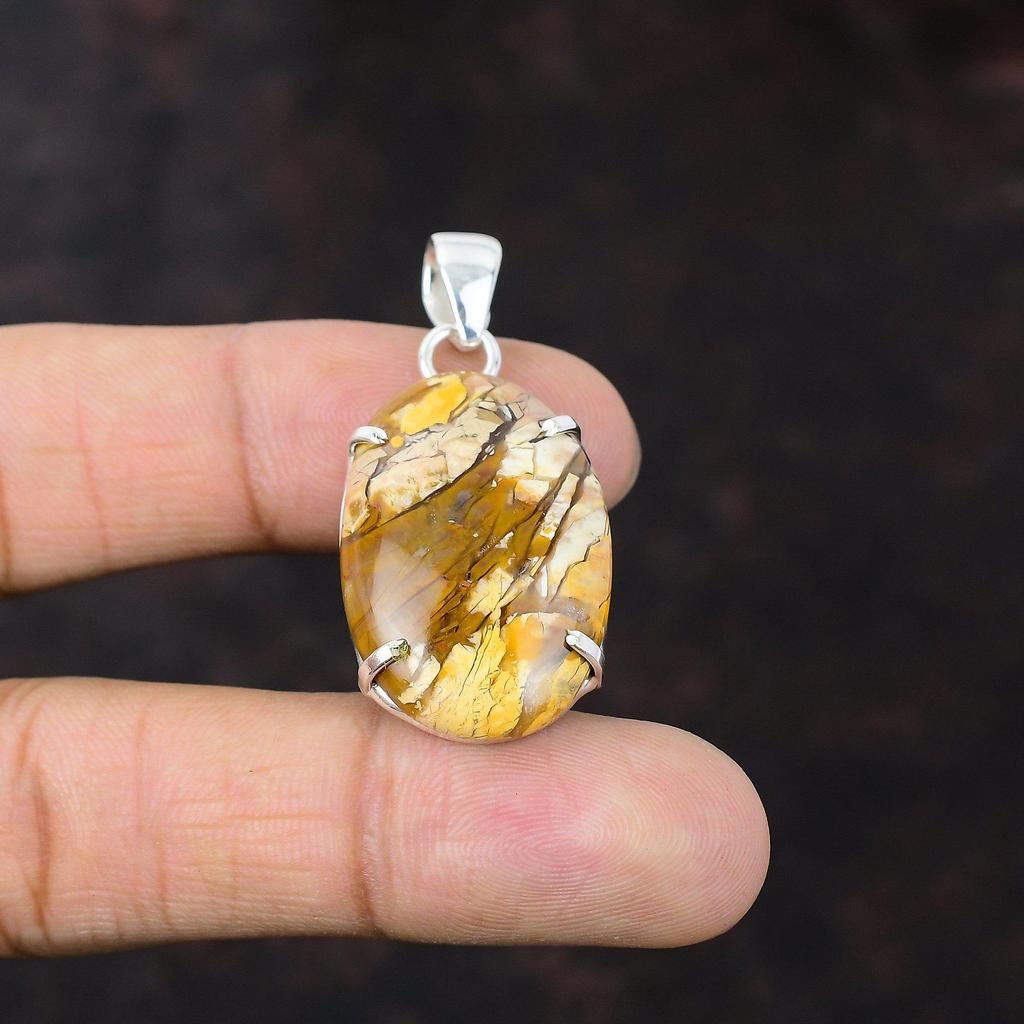 Brecciated Mookaite Pendant 925 Sterling Silver Pendant Handmade Dainty Pendant Top Quality Gemstone Jewelry Gift For Mother Antique Jewelry