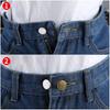 5/10 stuks Metalen Knopverlenger Perfect Voor Elke Jeans Broek Zonder Naaien Intrekbare Jeans Tailleknop Verlengde Gespen Bevestigingskit