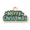 10 PCs Cartoon Christmas Charms Enamel Snowman Santa Claus Gold Color Metal Pendants For DIY Making Necklace Jewelry Findings