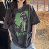Women's Vintage Washed Oversized T-shirt Short Sleeve Graphic Print Loose Fit Streetwear Tee