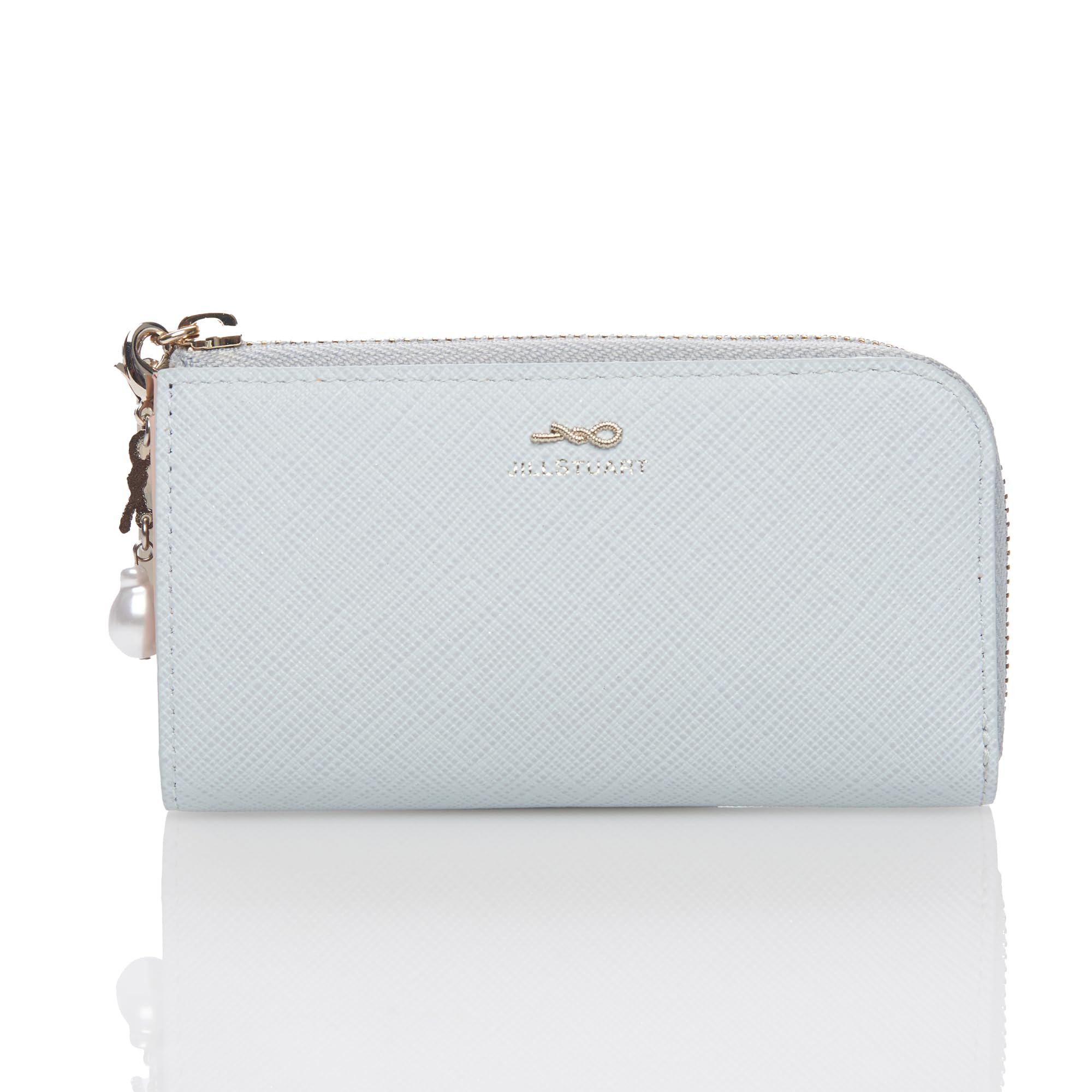 

JILL STUART Multi-Case, Cowhide Leather, Glitter, Compact, Slim Case (with Original Charm), Ice Blue, JSLW3AE1