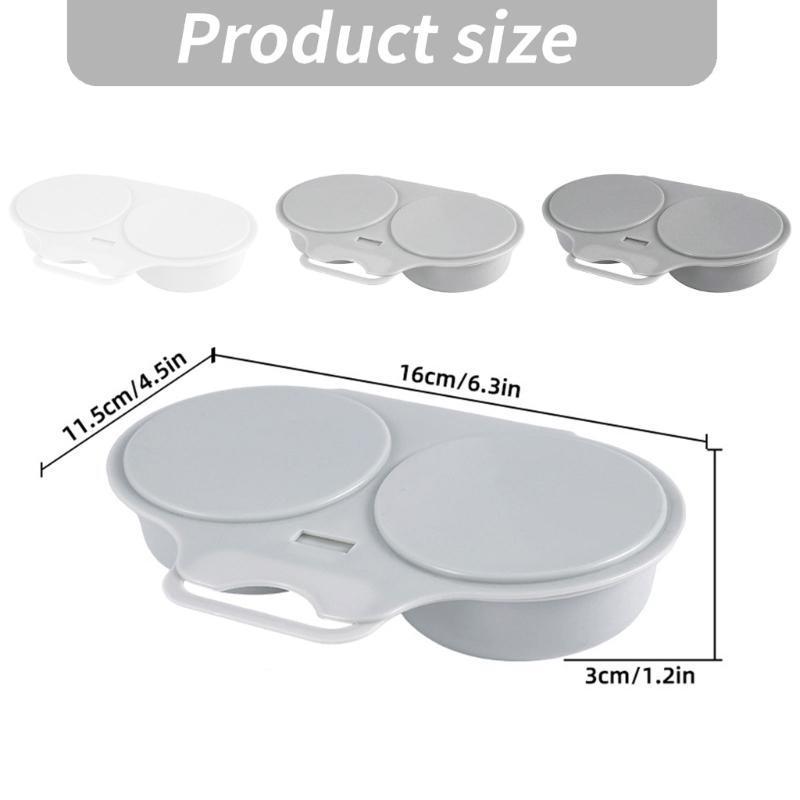 Food-Grade Plastic Microwave Egg Cookers, 10-Piece Set with Separate Compartments, Molded Form and Hinged Covers