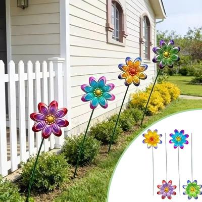Wrought Iron Material Metal Flower Stakes Weather Resistant Landscape Ornaments  Lawn Landscape