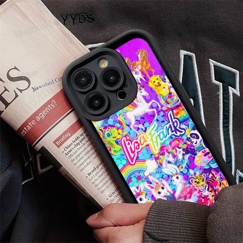 Lisa Frank Art Phone Case For IPhone 17 16 15 14 Plus 13 12 11 Pro Max Silicone Cover