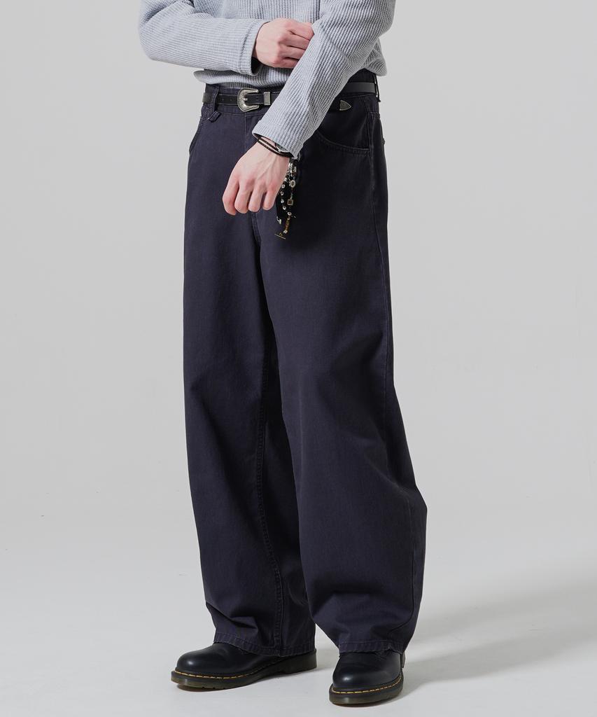 JEMUT Curve Washed Pants Purple Navy Mmlp2693