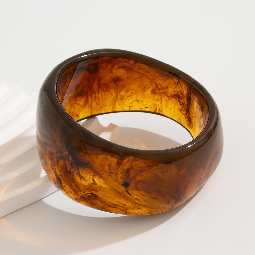 Accessories, Vintage Irregular Smudge Bracelet, Round Wide Acrylic Bracelet for Women