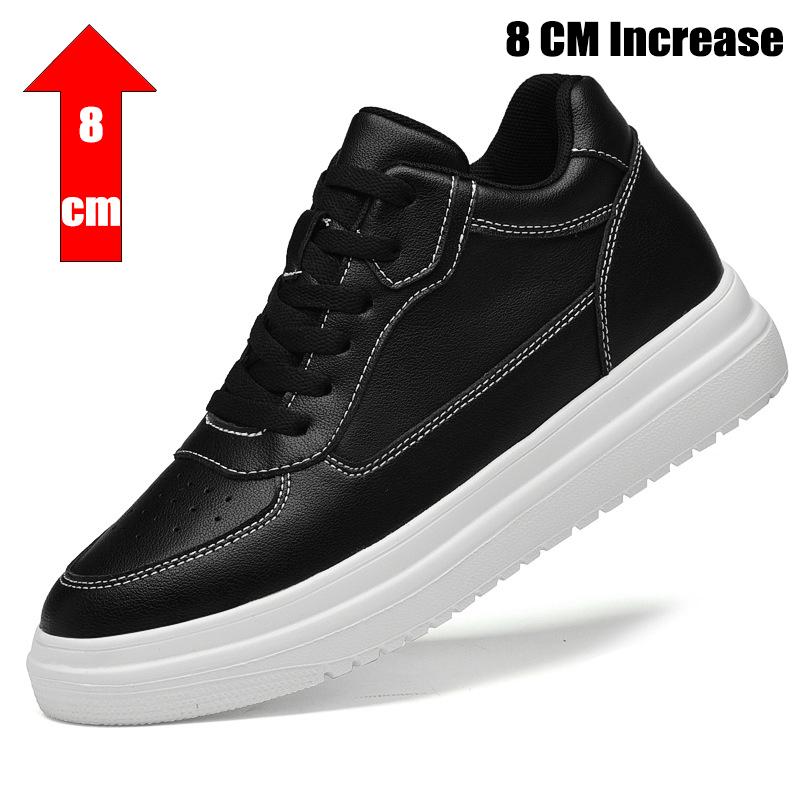2024 Men Elevator Shoes Heightening Shoes Height Increase Shoes Insoles 6-8CM Man Sneakers Height Increasing Shoes Height Shoes