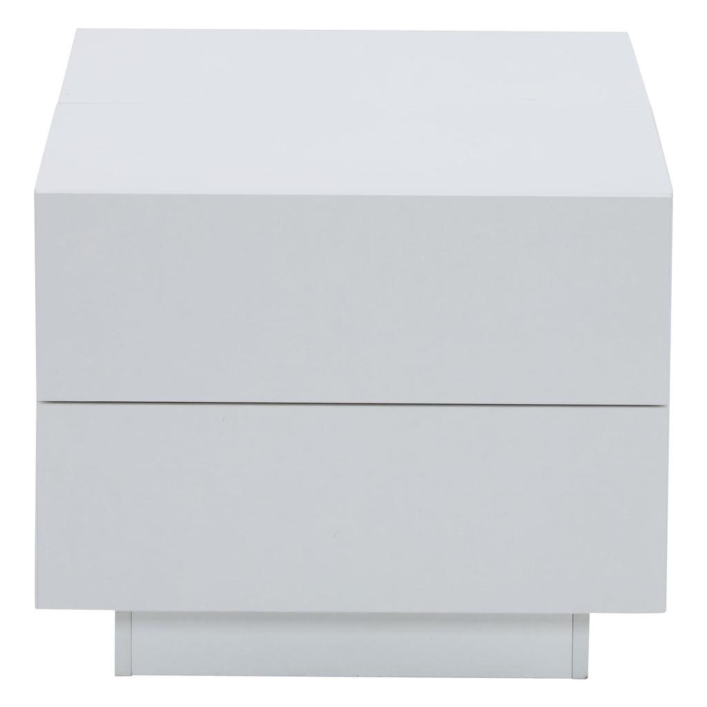 Coffee Table, Modern Extendable, Creative Sofa Table Coffee Table 4 Drawers Hidden Storage Compartment, Center Table Living Room Office, White