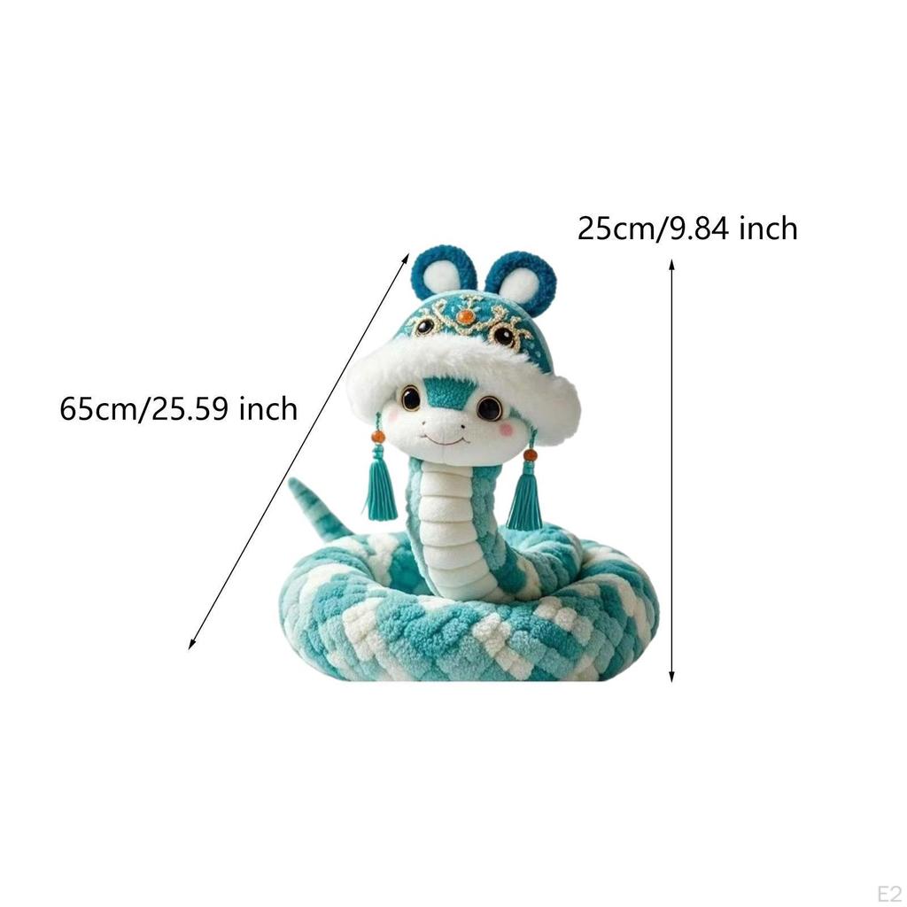 Chinese Year Snake Plush Toy Lucky Mascots for Living Room Dorm Home