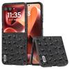 ABEEL For Motorola Razr 60 Ultra 5G Case Electroplating Ostrich Texture Genuine Cow Leather Back Cover