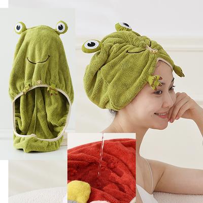 Women's Dry Hair Cap Thickened  Absorbent Coral Velvet Towel Quick-drying Turban