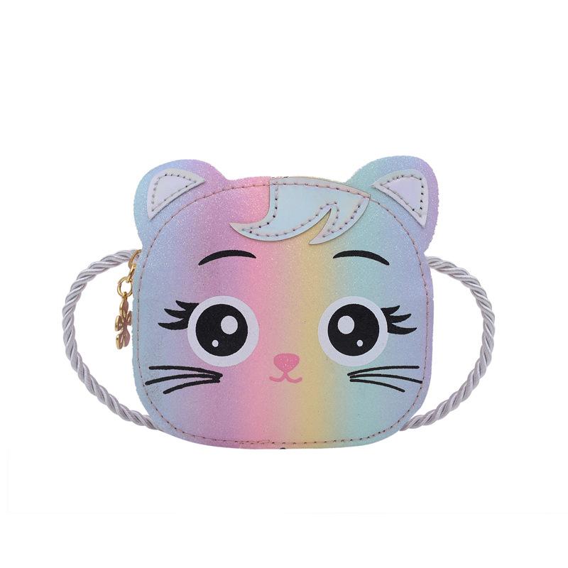 

Cat Colorful Adorable Cartoon Design Kids Bag With Single Strap School And Play Style Two