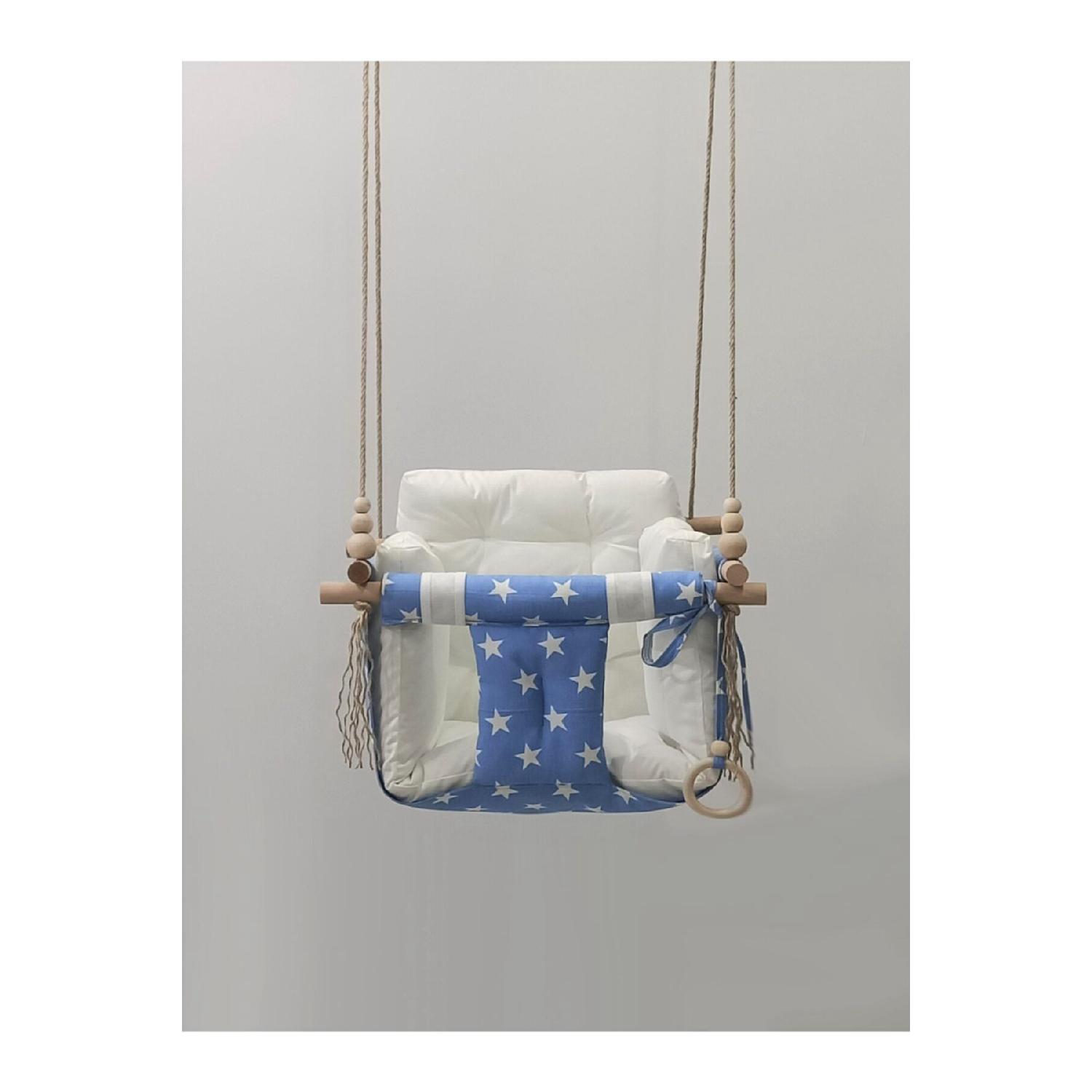 

Star Blue White Puffidic Swing синій