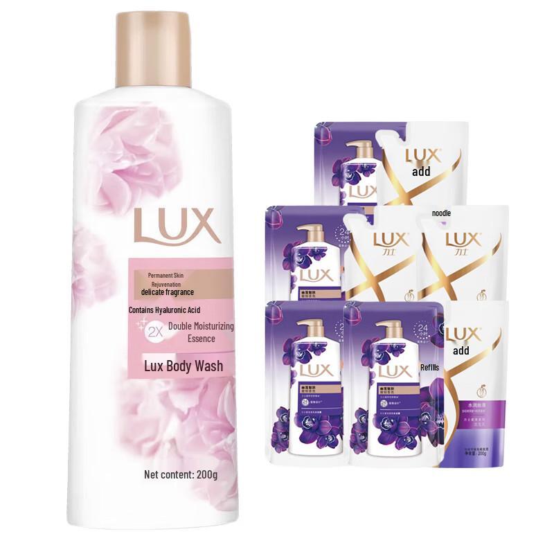 lux Moisturizing Shower Gel & Shampoo 9-Bottle Pack