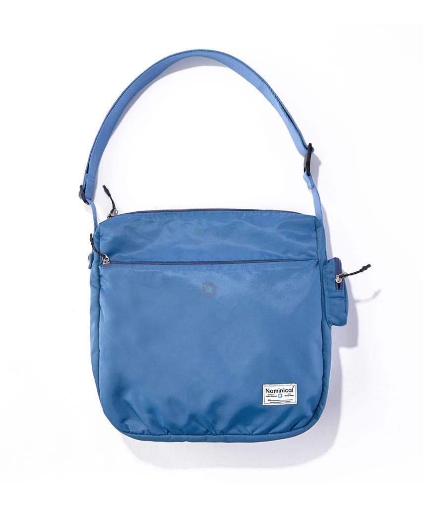 Nominical [Flexible Bag] Nylon Multi-Pocket Peddler Crossbody Bag (Dusty Blue)