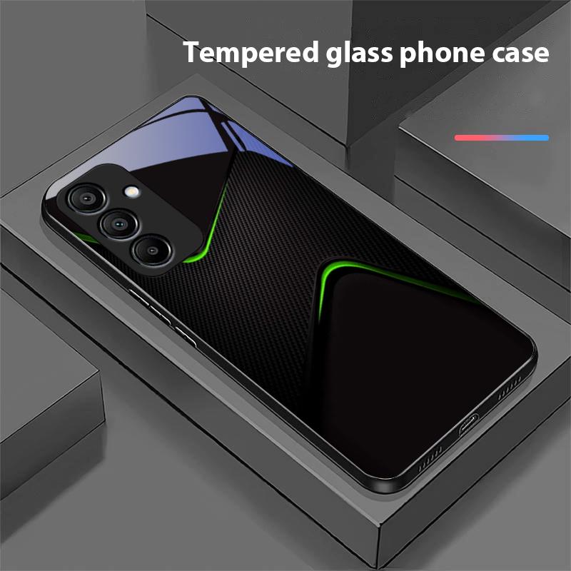 Simple And Large For Samsung Galaxy A15 5G 54 4G 51 50 24 35 90 71 12 51 53 52S 80 22 34 Black Tempered Glass Phone Case