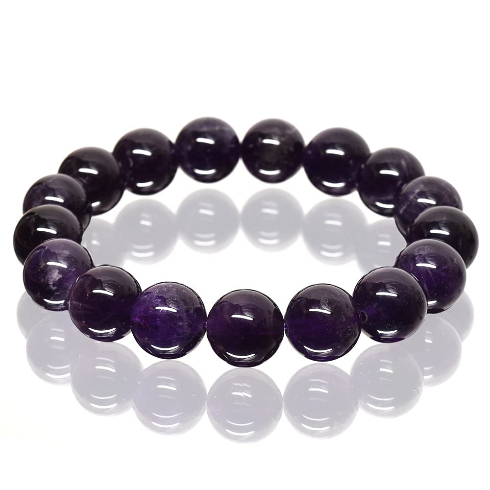 Stone Amethyst Bracelet 12mm [Premium Gallery]