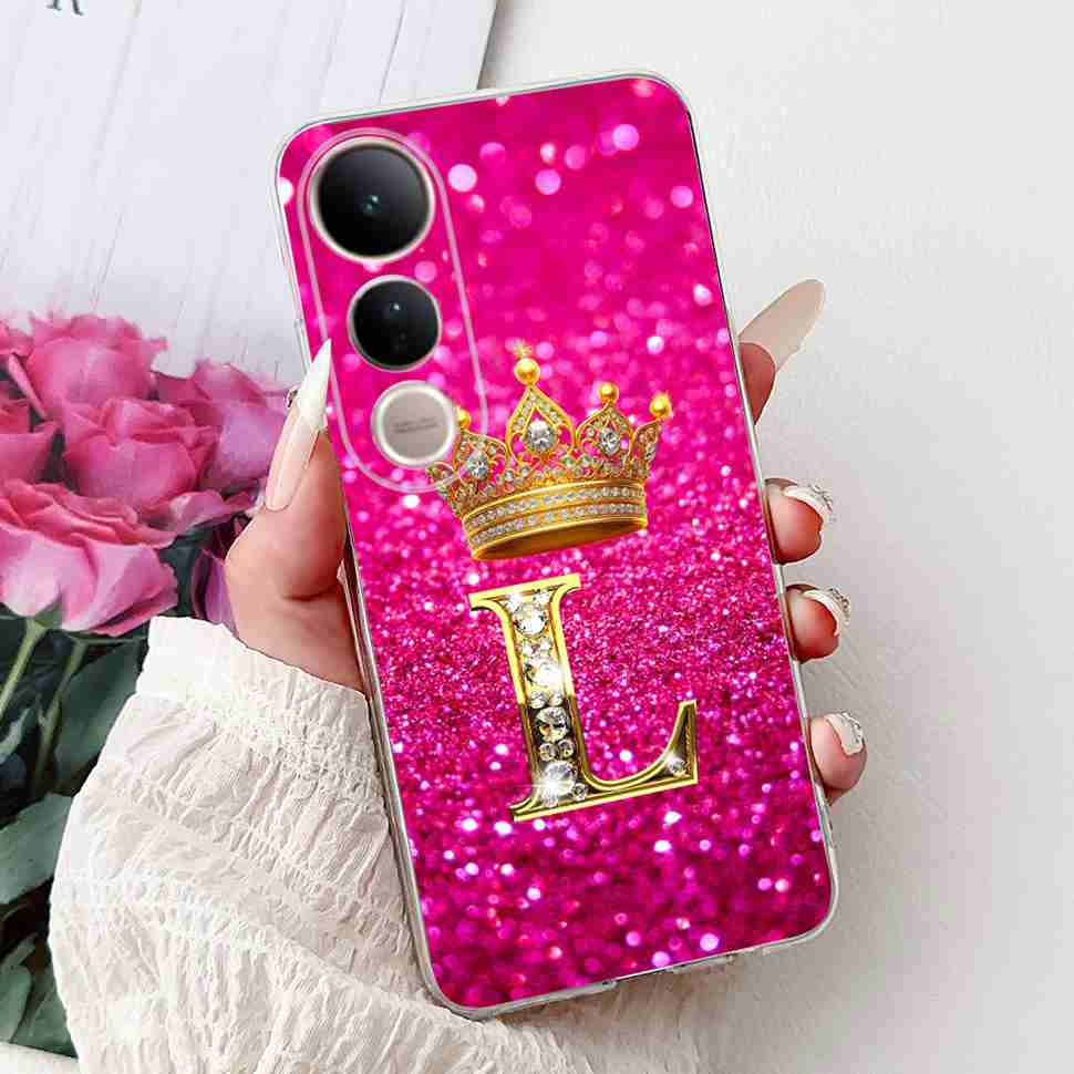 For Vivo V50 Lite 5G Case Luxury 26 Letters Cover Soft Silicone Phone Case For Vivo V50 Lite V50Lite 5G Back Cover Fundas