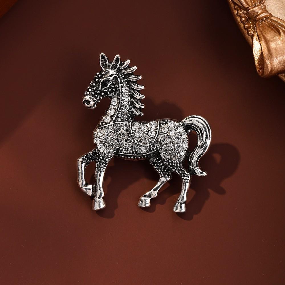 Luxury Enamel Pegasus Brooch: Mythical Horse Pin for Men