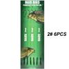 6Pcs Carp Fishing Hair Rigs With Curved Barbed Carp Hook Rolling Swivels and Braid Fishing Lines for Boilies Bait Stopper
