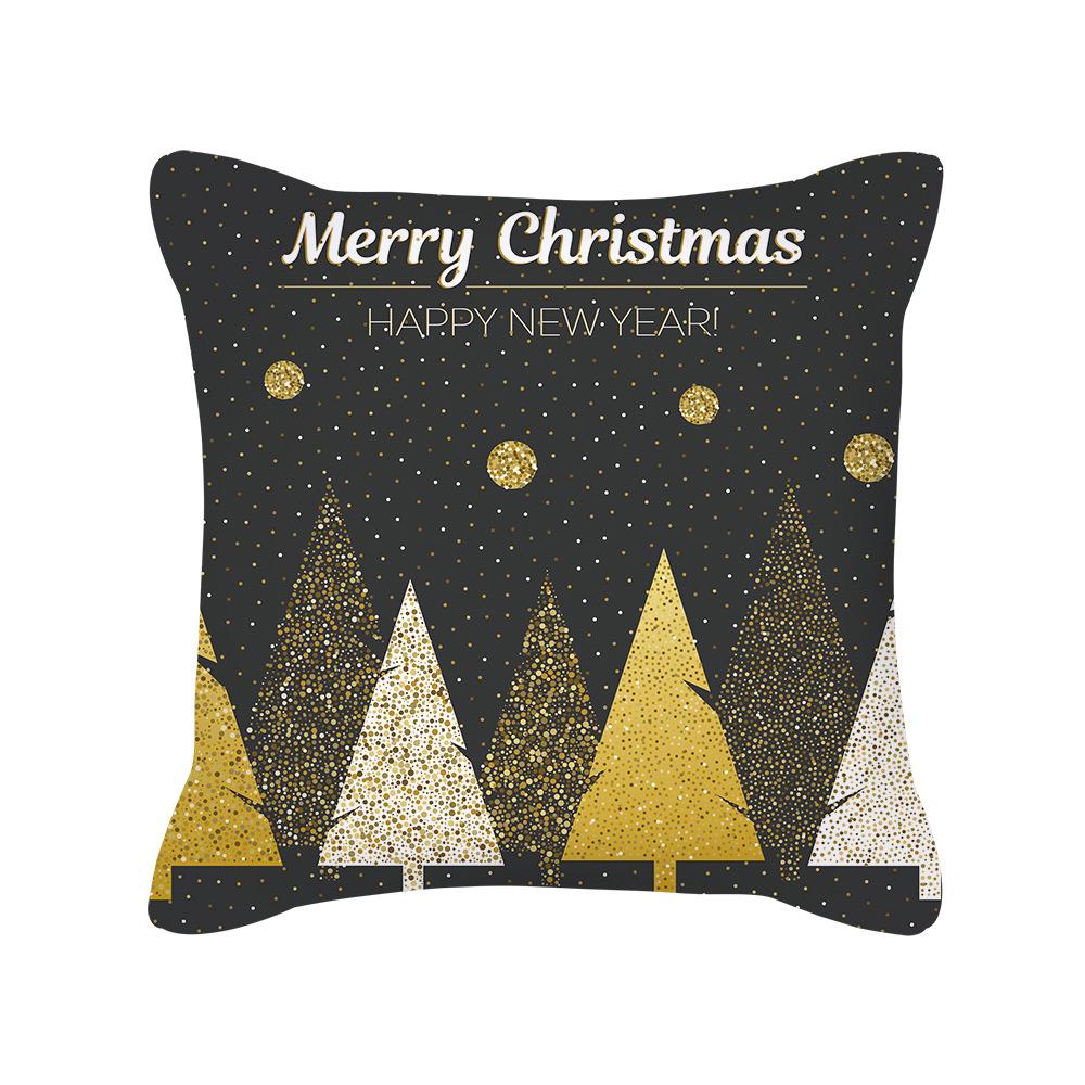 New Nordic Christmas Golden Sofa Pillow Cover Bedside Cushion Cover