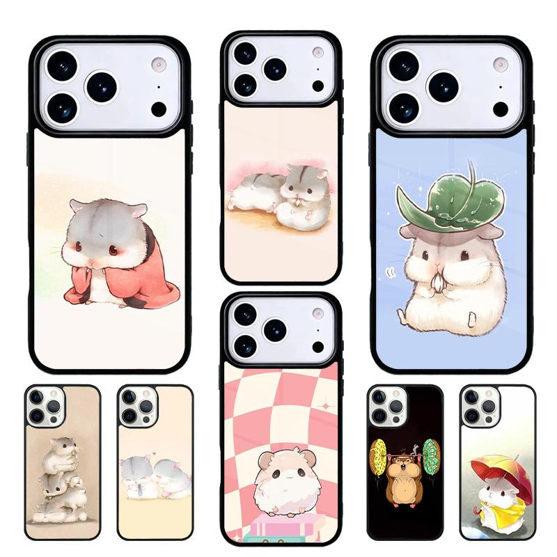 Hamster Art Phone Case Cover Compatible with for IPhone 17air 16e 15 14 13 12 11Pro Max 17 Air