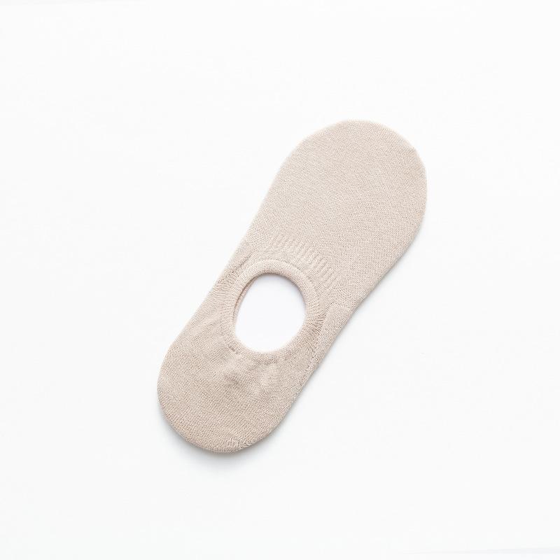 Female Spring and Summer Thin Solid Color Silicone Non Slip Non Fall with Shallow Mouth Invisible Socks