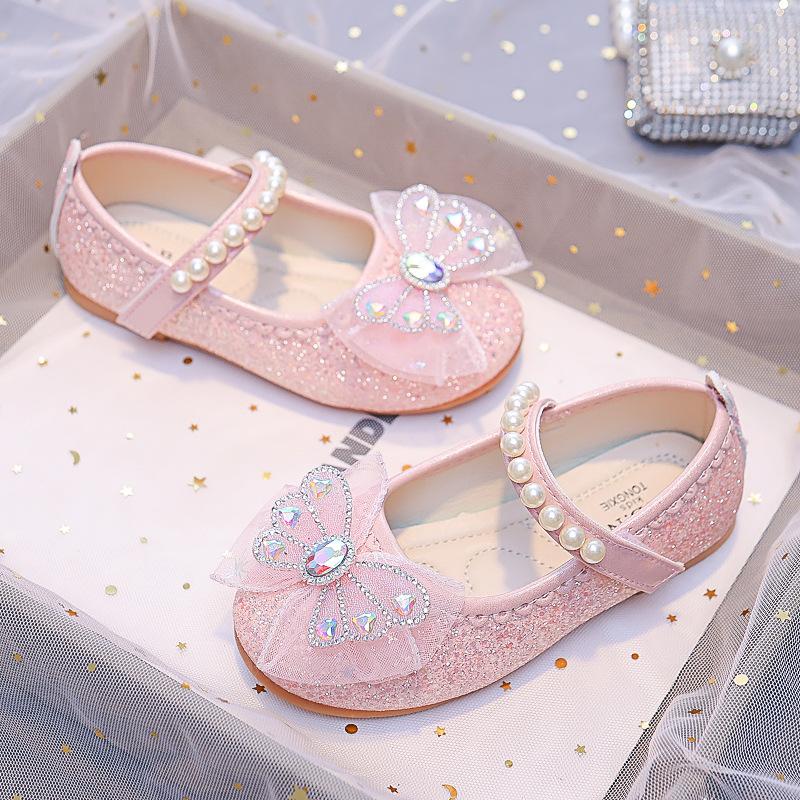 Girls' Princess Shoes Autumn New Girl Single Shoe Soft soled Girls' Shoe Fashion Children's Flat Shoes Versatile Children Shoes