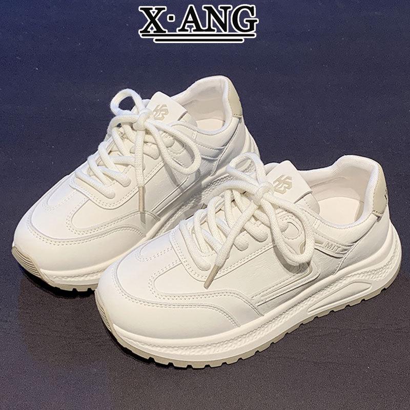 Leather super soft thick-soled women's shoes autumn new lightweight and versatile casual sports shoes running shoes