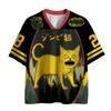 2026 Neues Sport-Kurzarmhemd, V-Ausschnitt Kurzarm-T-Shirt, Sportmode 3D-Druck Schnelltrocknend Spaß Netz-Trikot