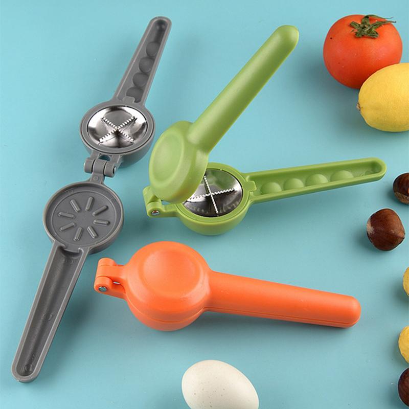 

3 в 1 Клипса для каштанов Орехокол Открывалка Орехи Очиститель Шелушитель Грецкого ореха Шелушитель Лимонодавилка Кухонные гаджеты Инструмент Доступ зелёный