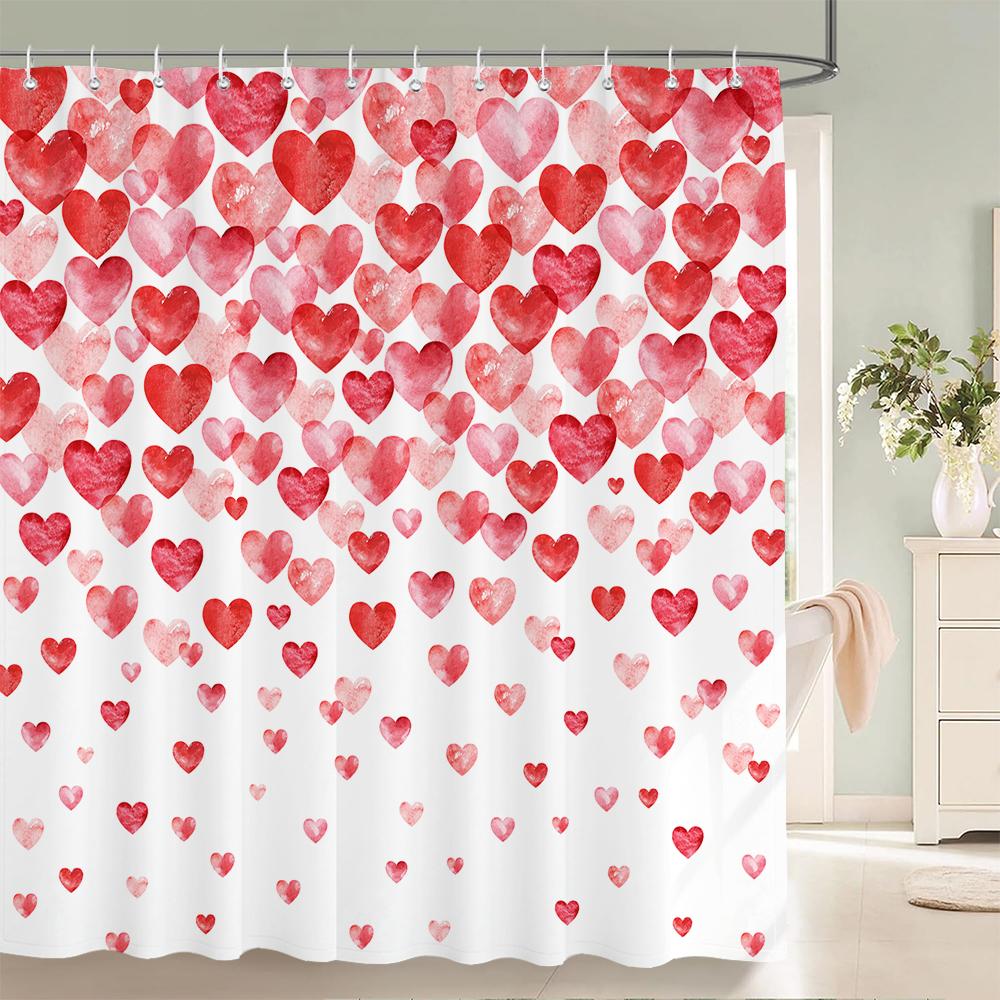 3d Printing Flowers Shower Curtains Bathroom Curtain Waterproof With Hooks Polyester Cloth 180x240cm Bath Home Decor Screen