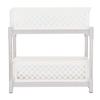 2 Layer Bathroom Sliding Basket Storage Cabinet Organizer with Pull Out Drawers White