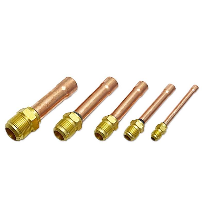 1/4 3/8 1/2 3/4 Inch SAE/Standard 45 Degree Brass Connector Copper Tube End Feeding Connector Adapter Air Conditioner
